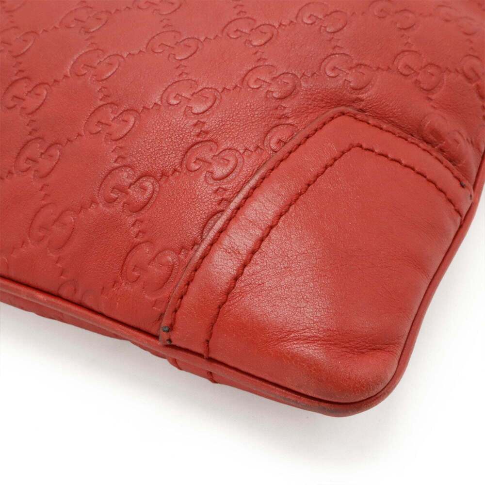 GUCCI Red Leather Shoulder Bag - Picture 4 of 10
